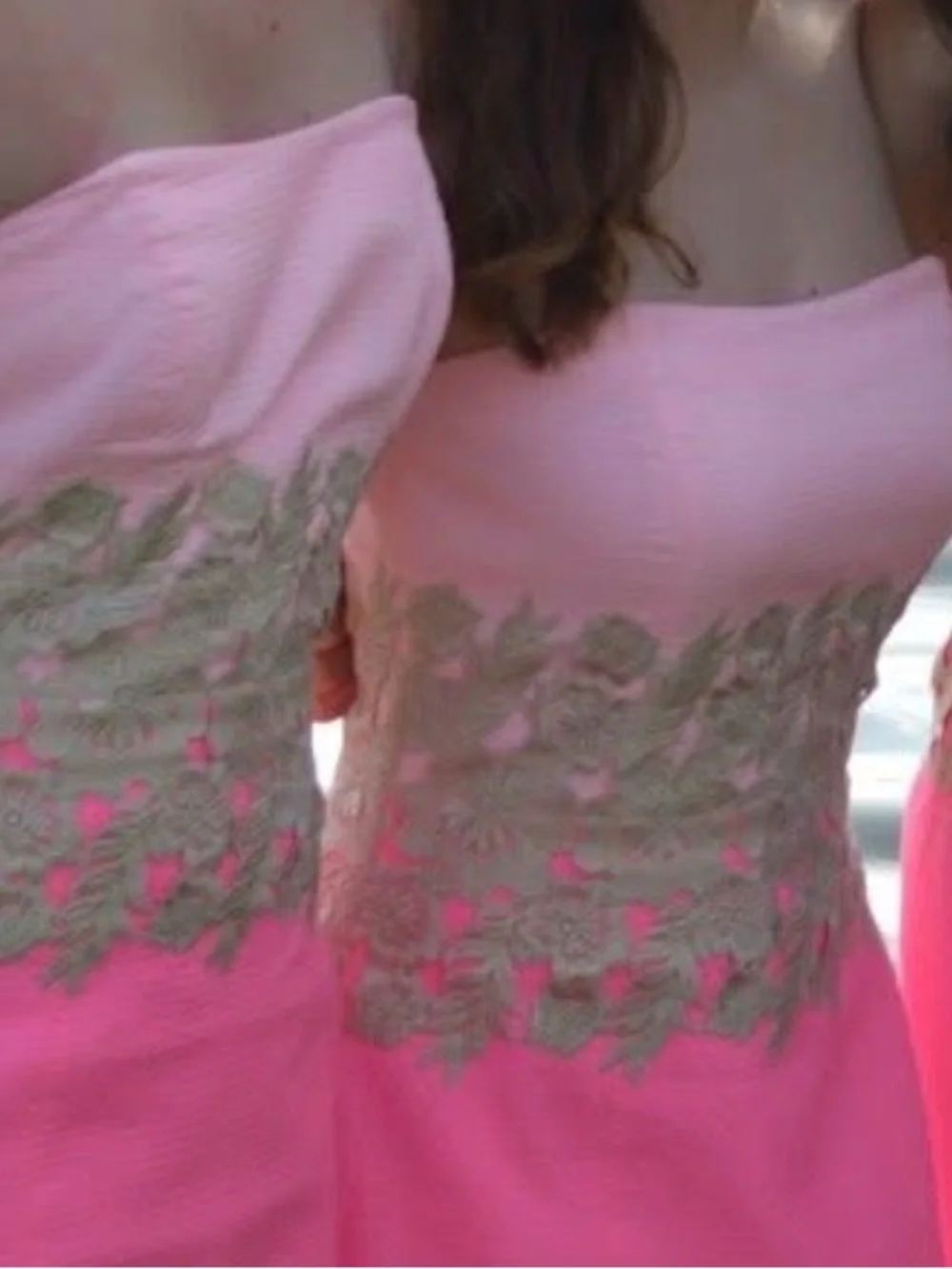 Discontinued Lilly Pulitzer Pink Strapless Dress with Gold Flowers - Picture 6 of 6